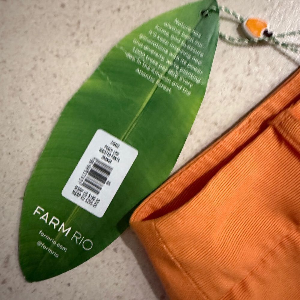 Farm Rio Peach Low Waisted Pants Size XS NWT - Picture 7 of 7